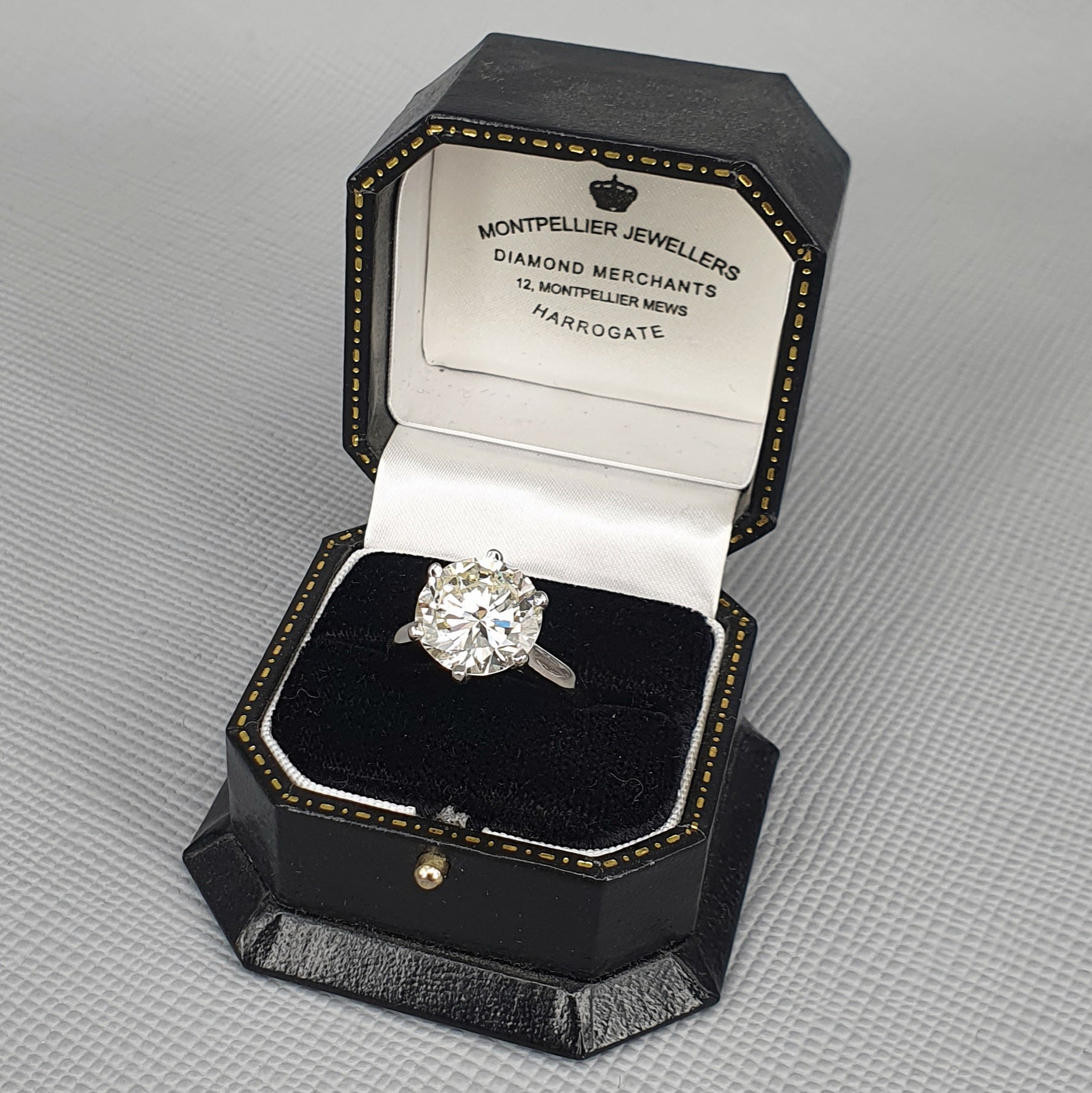 6.10ct Platinum Diamond Solitaire Ring - Montpellier Jewellers