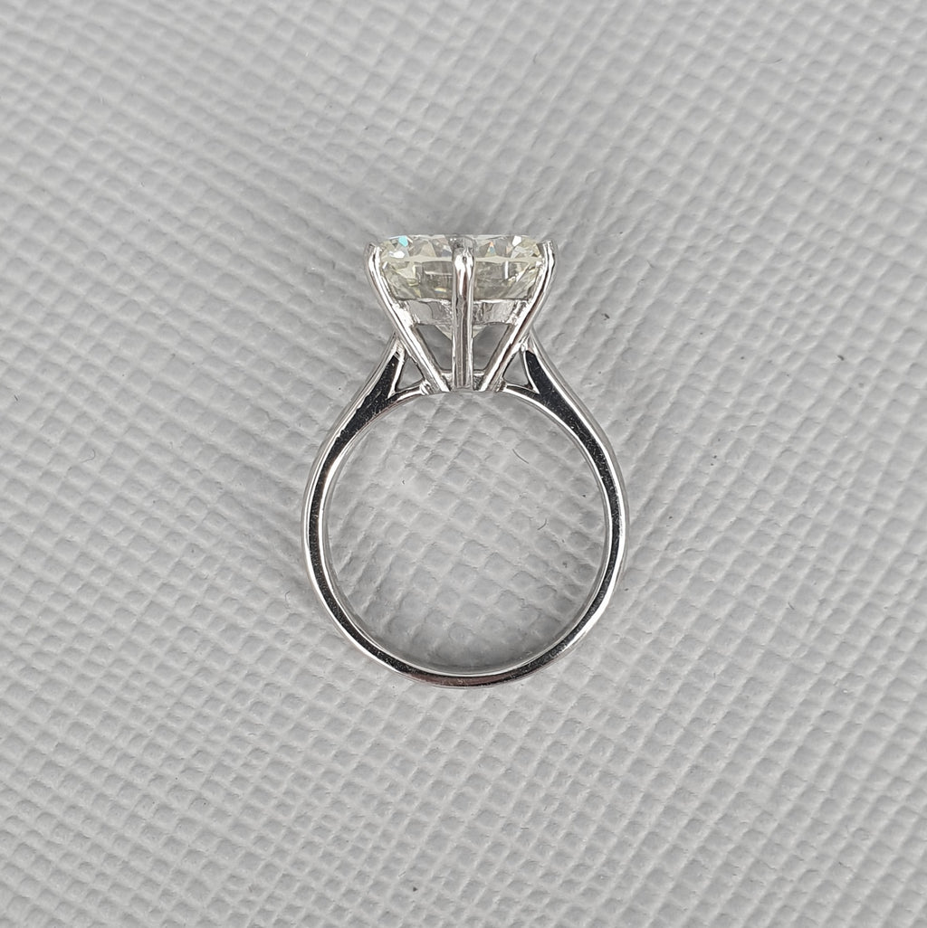6.10ct Platinum Diamond Solitaire Ring