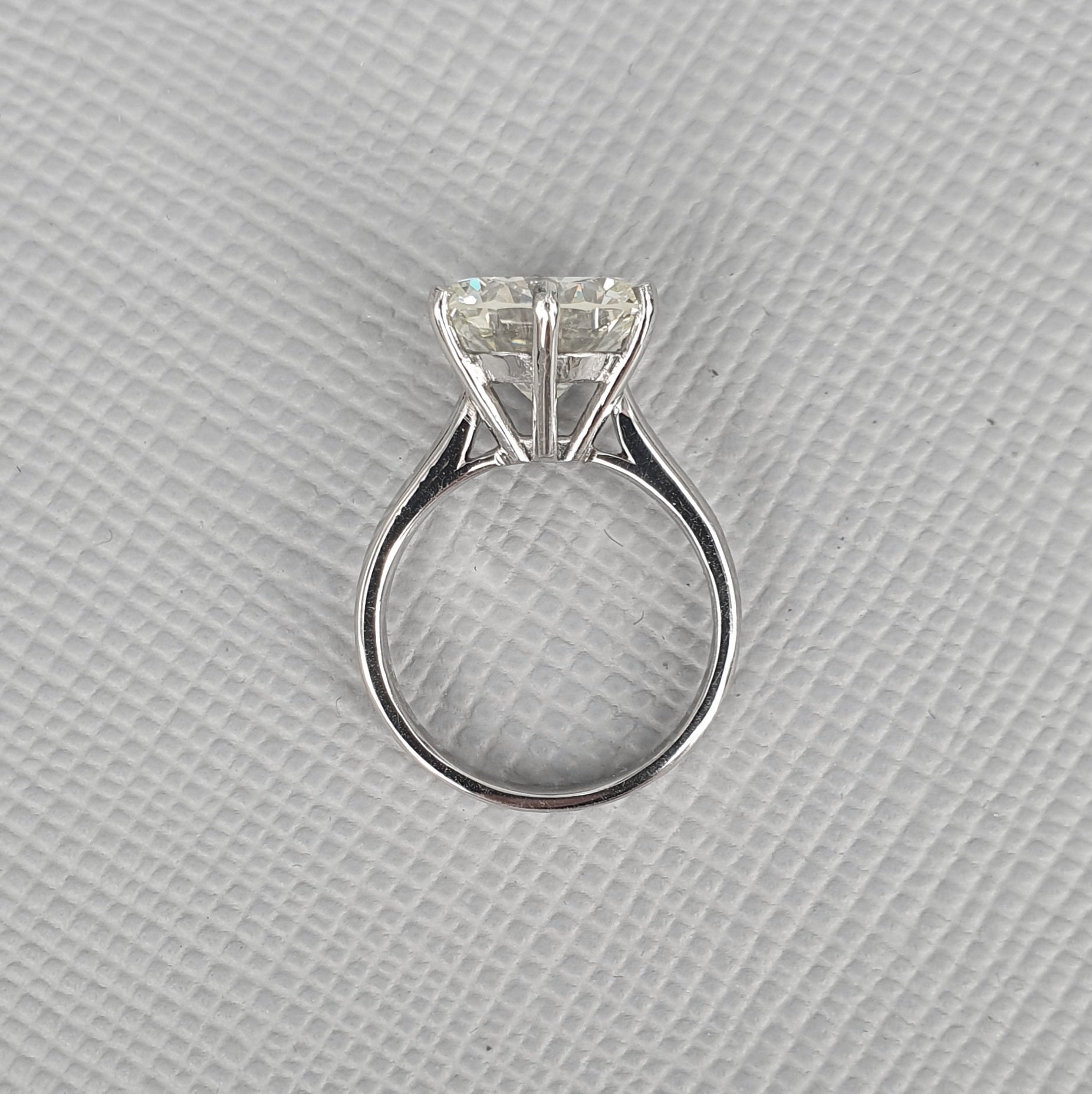 6.10ct Platinum Diamond Solitaire Ring