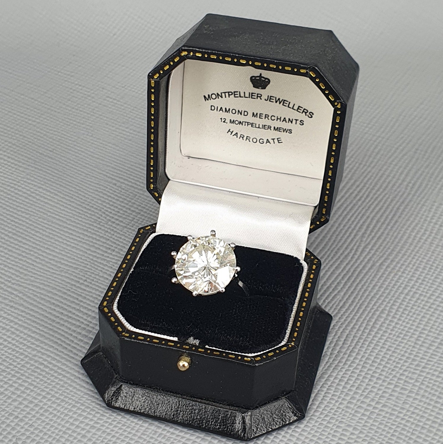 10.25ct Round Brilliant Cut Diamond Solitaire Ring