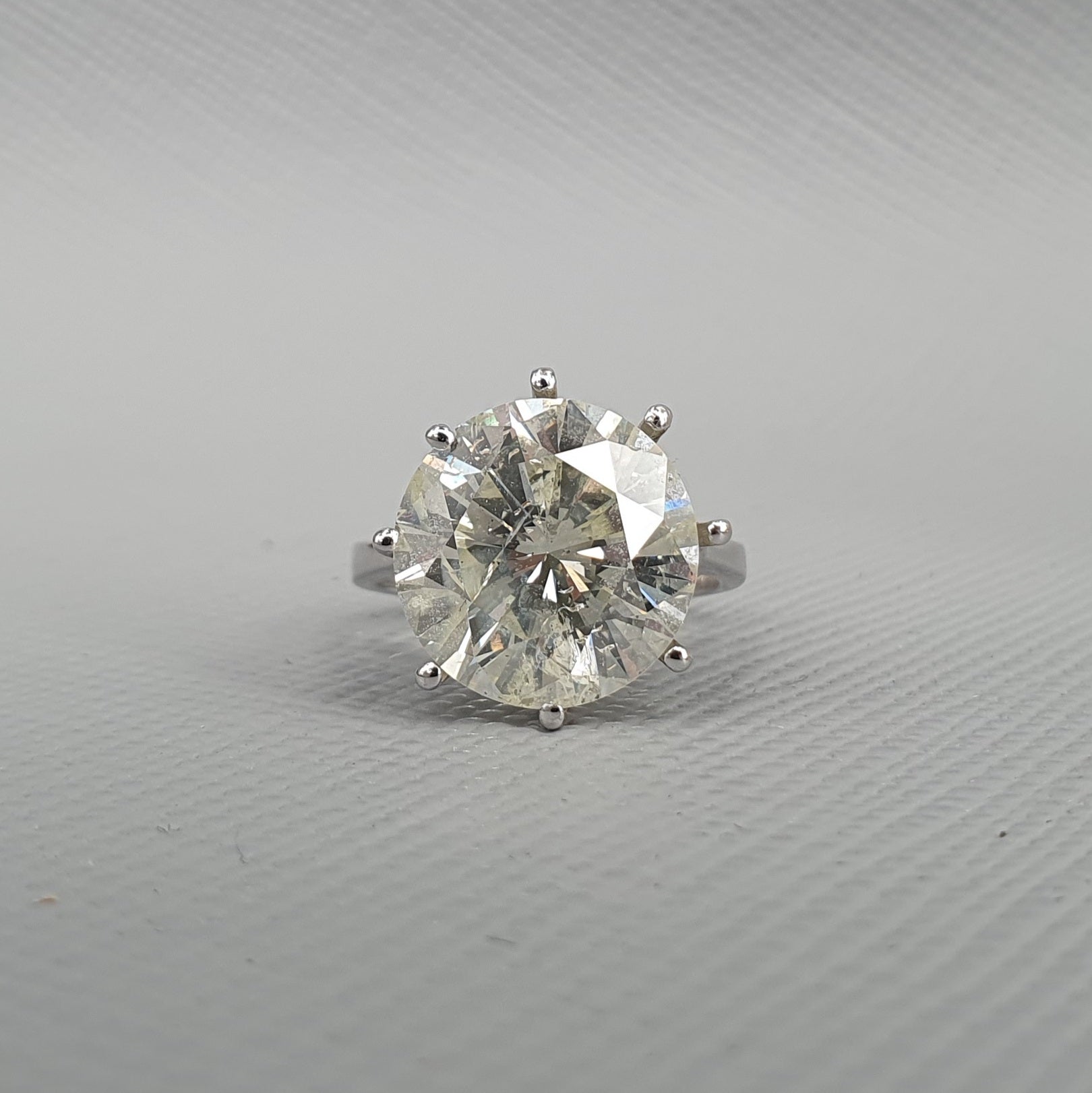 10.25ct Round Brilliant Cut Diamond Solitaire Ring