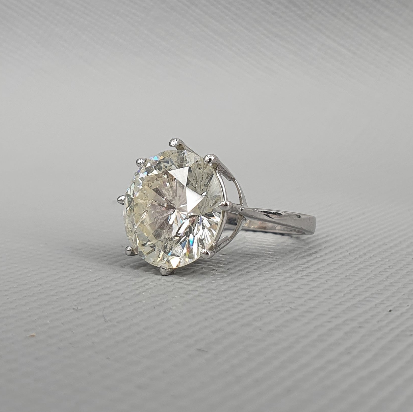 10.25ct Round Brilliant Cut Diamond Solitaire Ring