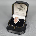 5.10ct Fancy Pink Pear Shape Diamond Halo Ring