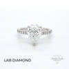IGI 2.01ct F /VS1 LAB Diamond Pear Shape Solitaire Set In Platinum with Diamond Shoulders