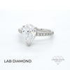 IGI 2.01ct F /VS1 LAB Diamond Pear Shape Solitaire Set In Platinum with Diamond Shoulders