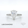 IGI 2.01ct F /VS1 LAB Diamond Pear Shape Solitaire Set In Platinum with Diamond Shoulders