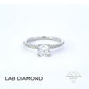 IGI 0.75ct D /VVS2 LAB Diamond Solitaire Set In Platinum with Diamond Shoulders