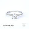 IGI 0.75ct D /VVS2 LAB Diamond Solitaire Set In Platinum with Diamond Shoulders