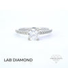 IGI 0.75ct D /VVS2 LAB Diamond Solitaire Set In Platinum with Diamond Shoulders