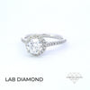 IGI 1.00ct F /VS2 LAB Diamond Solitaire Halo Set In Platinum