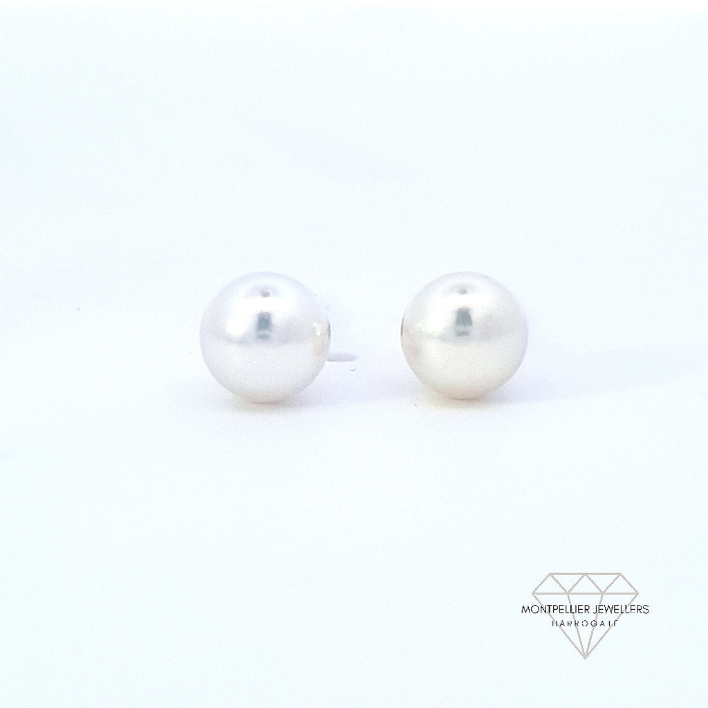 Classic Pearl Stud Earrings AAA Quality Akoya Pearls 5.0mm - 5.5mm