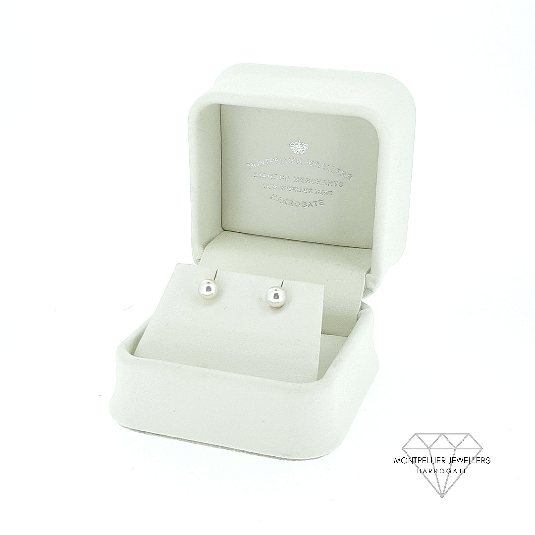 Classic Pearl Stud Earrings AAA Quality Akoya Pearls 5.0mm - 5.5mm