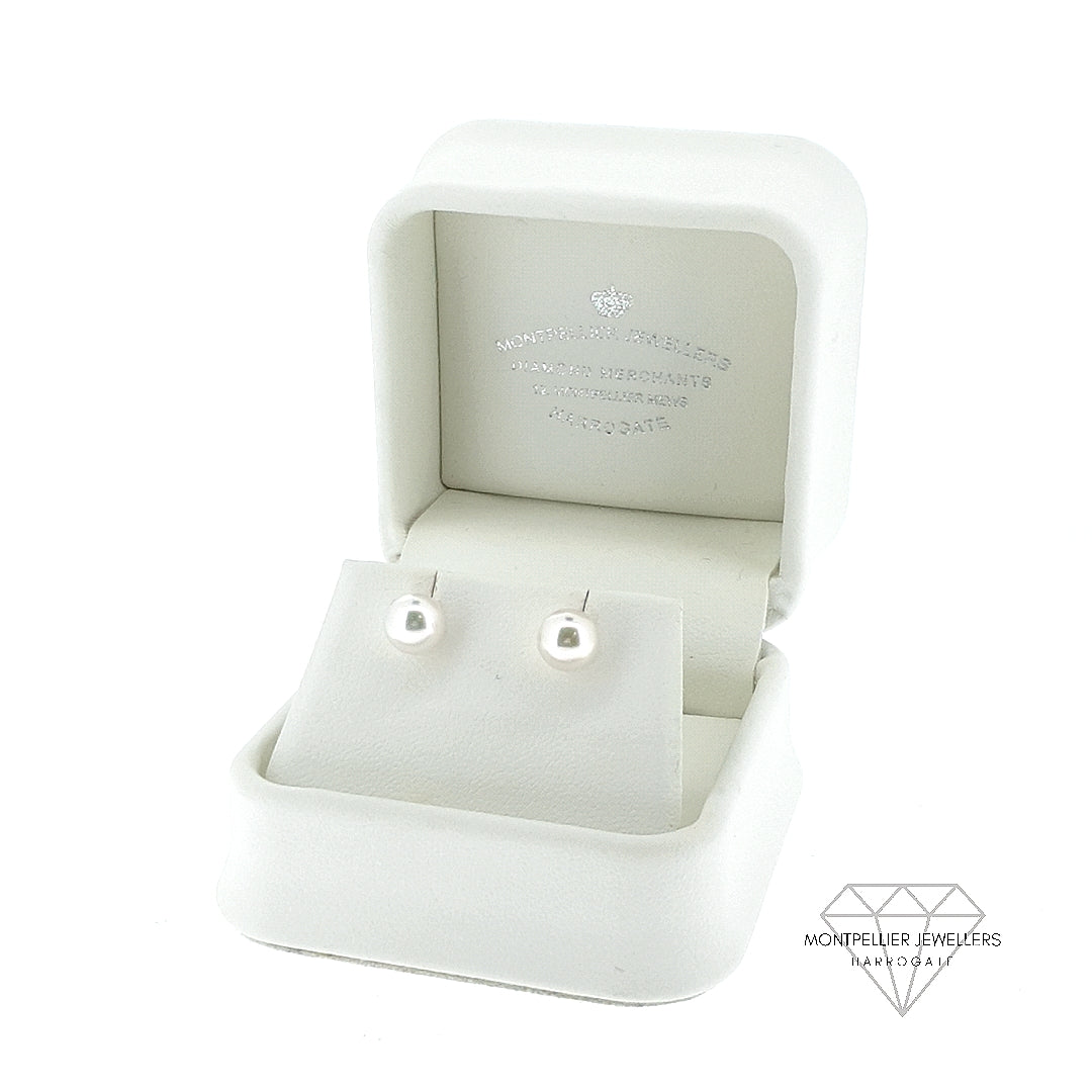 Classic Pearl Stud Earrings AAA Quality Akoya Pearls 6.5mm - 7.0mm