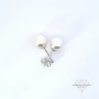 Classic Pearl Stud Earrings AAA Quality Akoya Pearls 7.5mm - 8.0mm