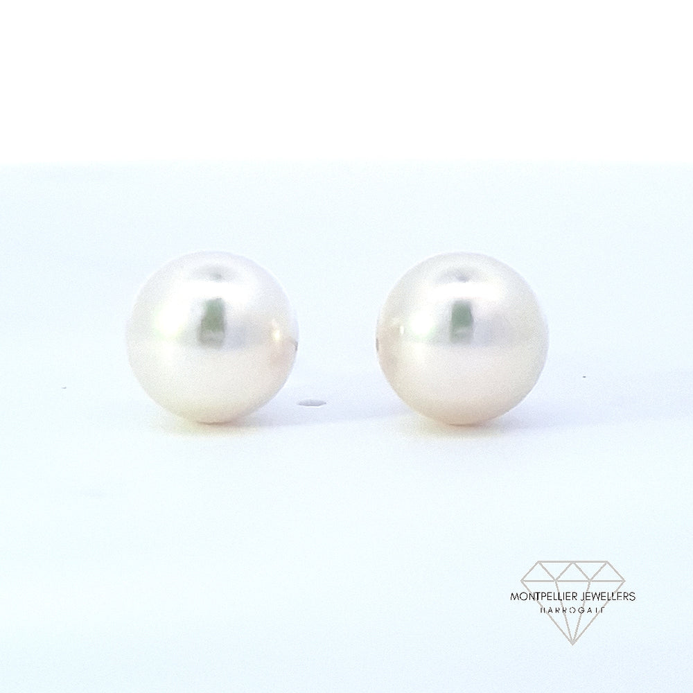 Classic Pearl Stud Earrings AAA Quality Akoya Pearls 8.0mm - 8.5mm