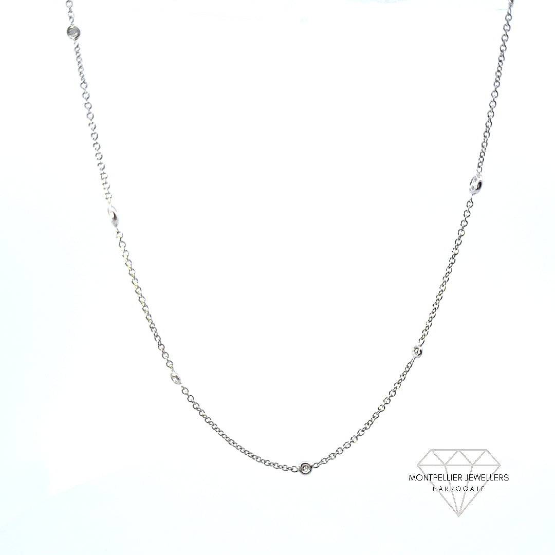18ct White Gold Diamond Necklace - Montpellier Jewellers