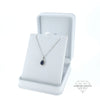 Sapphire and Diamond Pear Shaped Pendant Set in 18ct White Gold