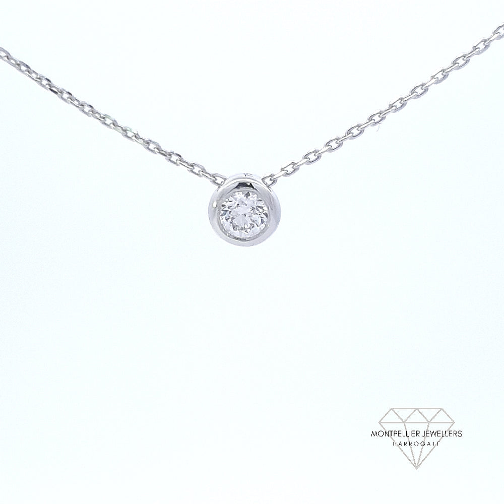 0.23ct G/VS1 Diamond Pendant Set in 18ct White Gold