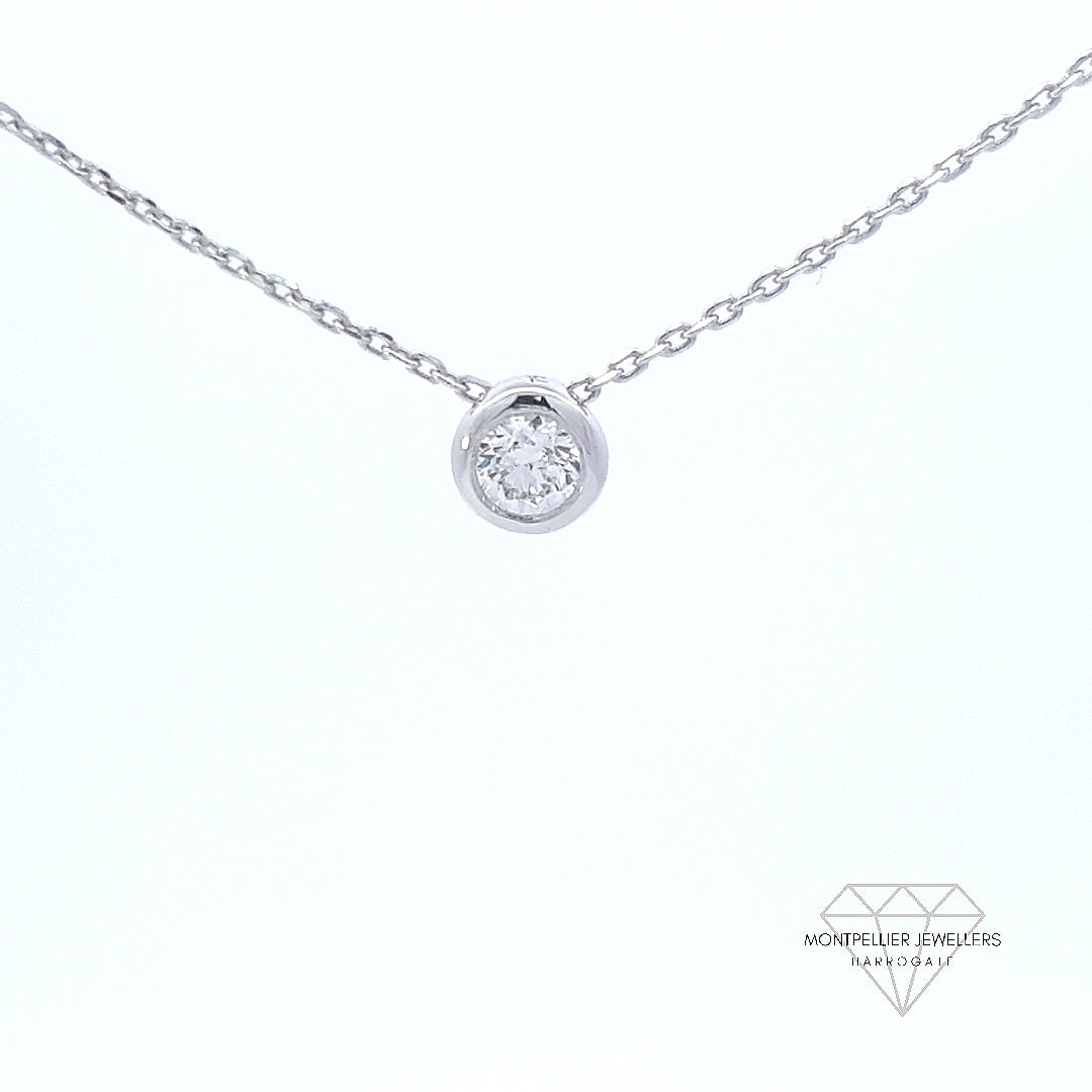 0.23ct G/VS1 Diamond Pendant Set in 18ct White Gold