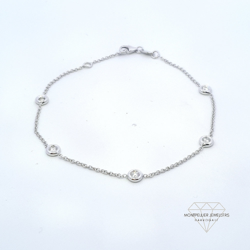 0.22ct Diamond Bracelet in 18ct White Gold