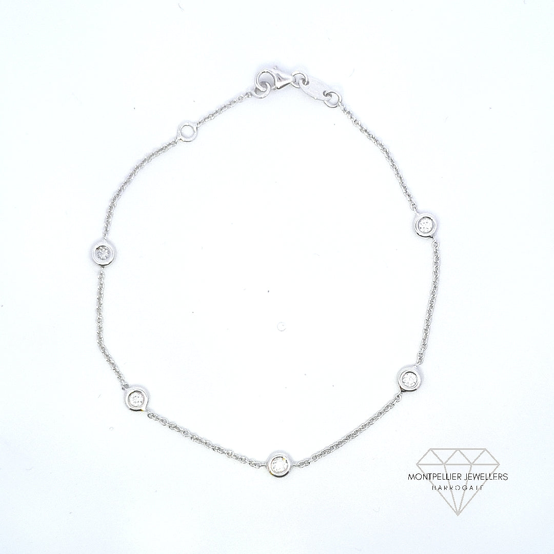 0.22ct Diamond Bracelet in 18ct White Gold