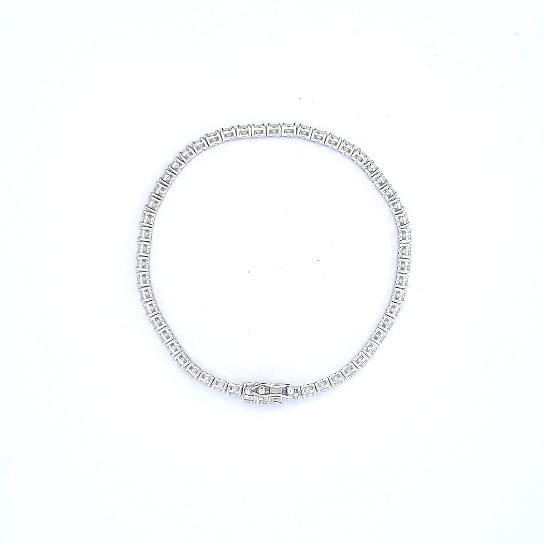 6.00ct Diamond Line Bracelet in 18ct White Gold