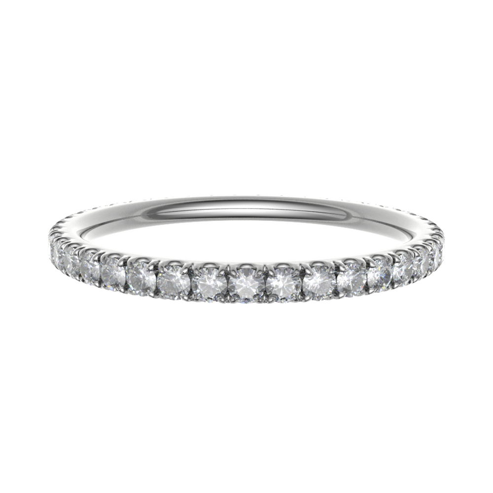 Platinum 2.00mm Micro Set Diamond Full Eternity Ring