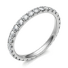 Platinum 2.50mm Micro Set Diamond Full Eternity Ring