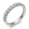 Platinum 3.50mm Micro Set Diamond Half Eternity Ring