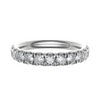 Platinum 3.50mm Micro Set Diamond Half Eternity Ring