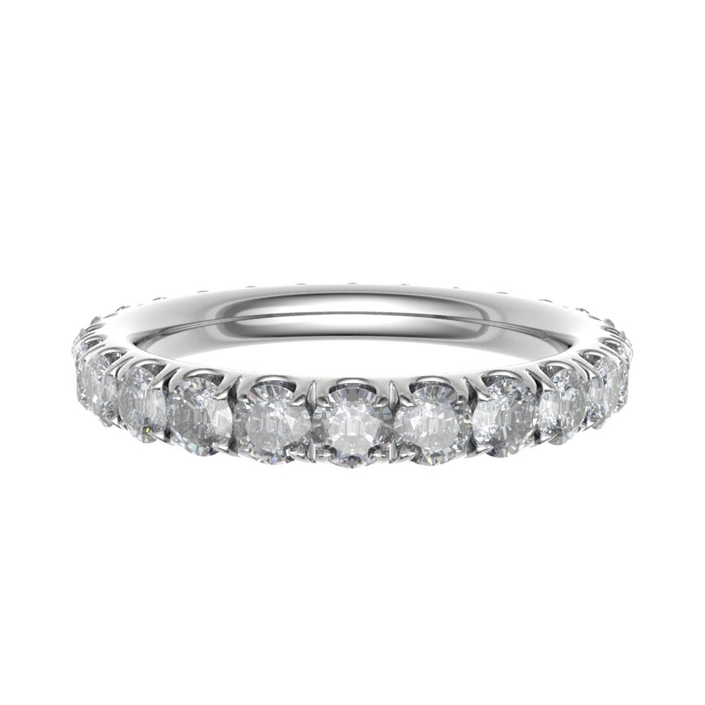 Platinum 3.50mm Micro Set Diamond Full Eternity Ring