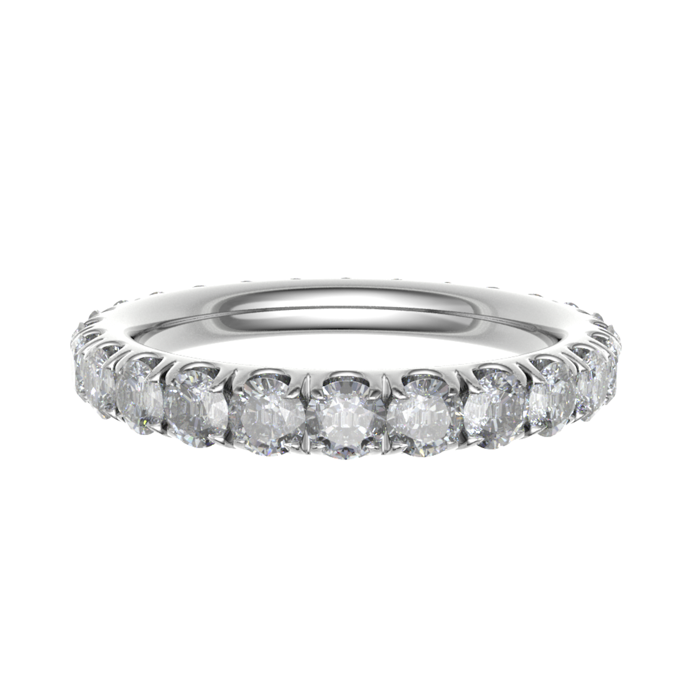 Platinum 3.50mm Micro Set Diamond Full Eternity Ring