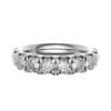 Platinum 4.00mm Micro Set Diamond Half Eternity Ring