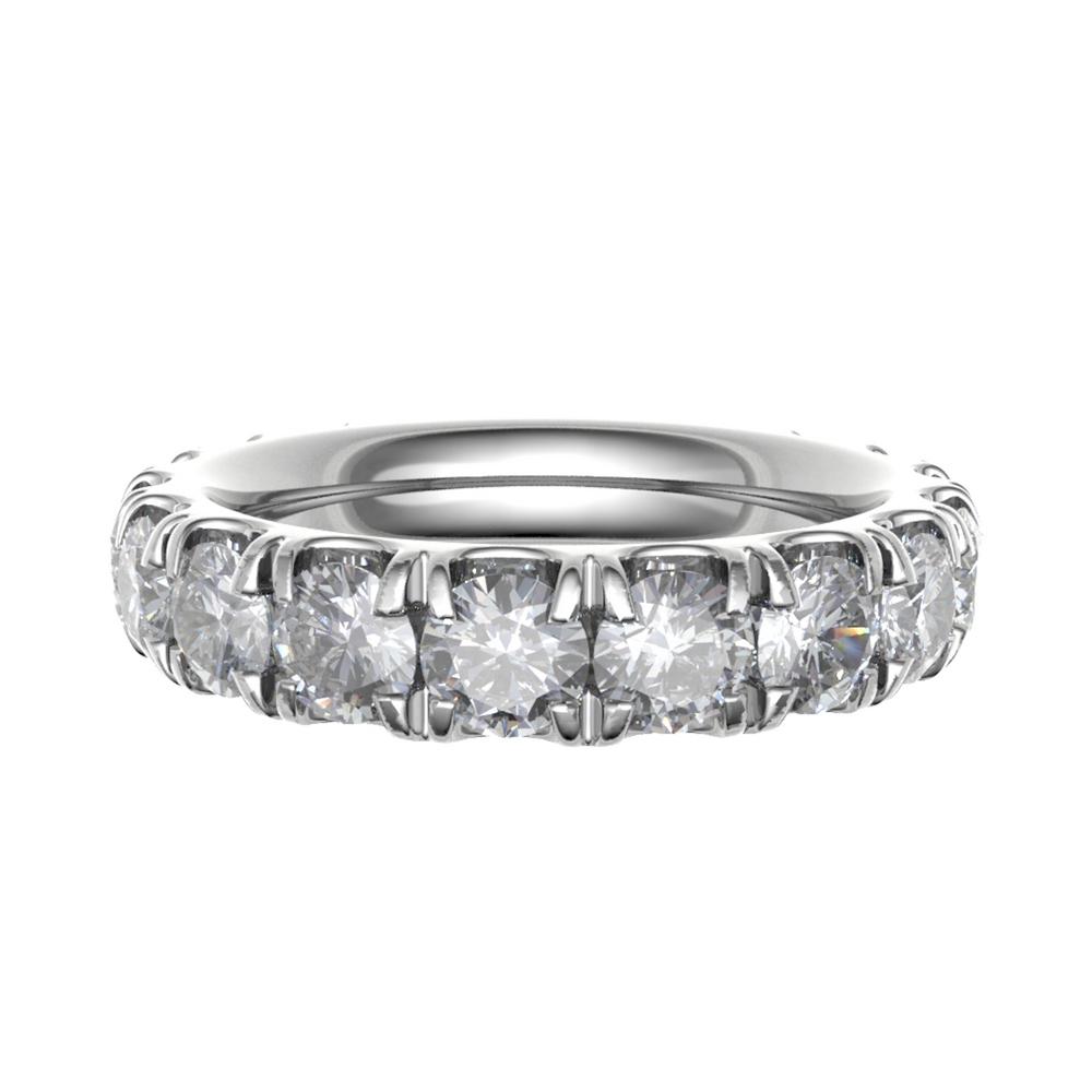 Platinum 4.00mm Micro Set Diamond Full Eternity Ring