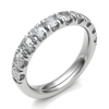 Platinum 4.20mm Micro Set Diamond Half Eternity Ring