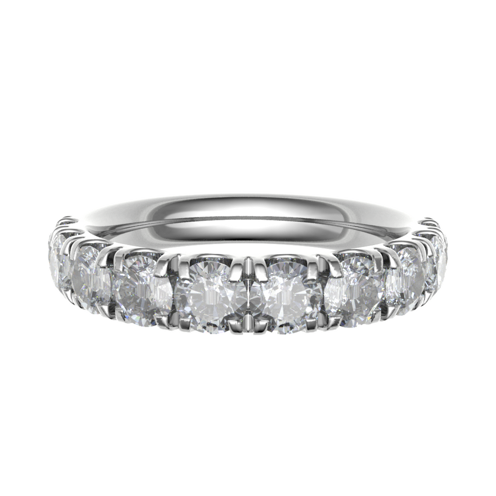 Platinum 4.20mm Micro Set Diamond Half Eternity Ring