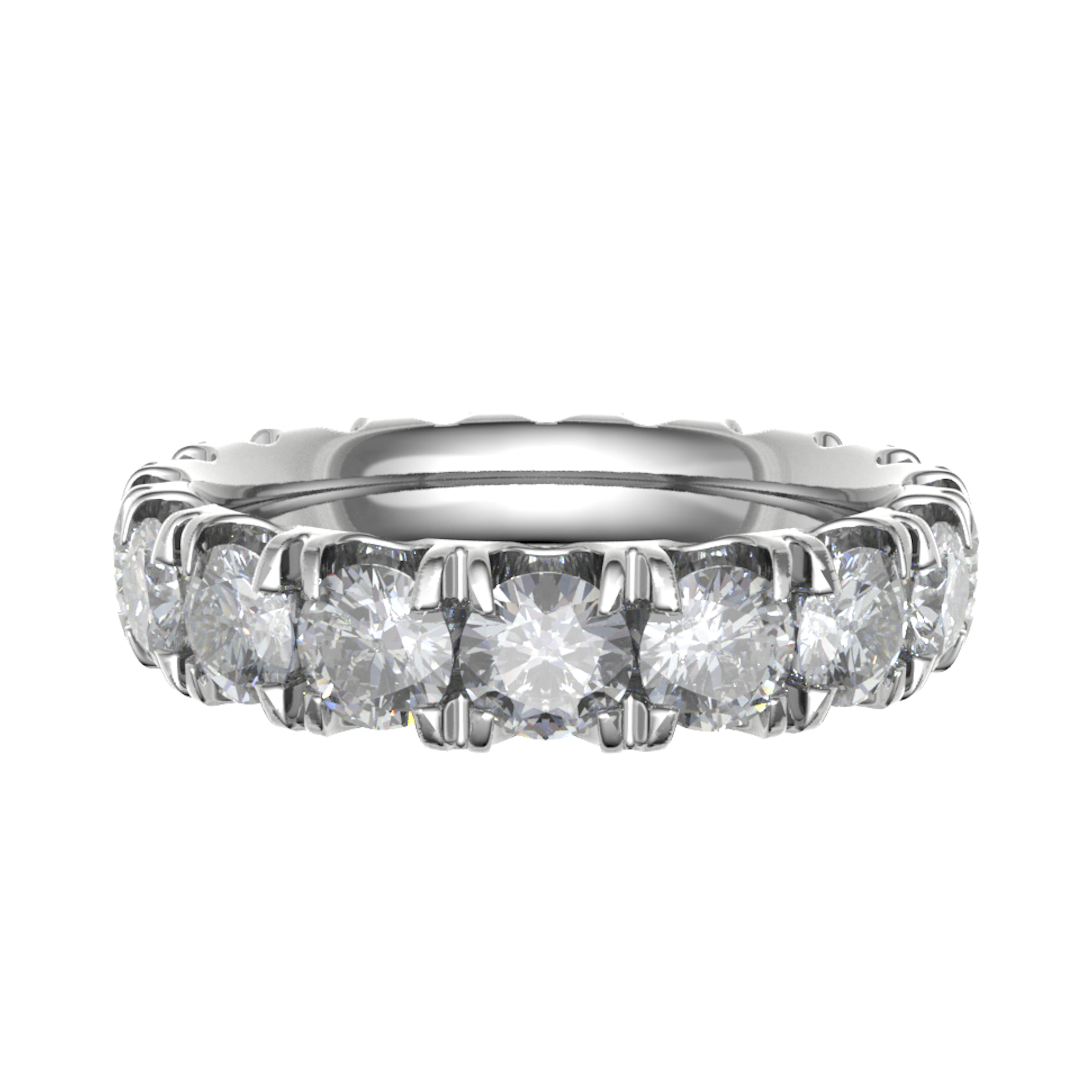 Platinum 4.20mm Micro Set Diamond Full Eternity Ring