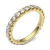 18ct Yellow Gold 3.50mm Micro Set Diamond Full Eternity Ring
