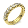 18ct Yellow Gold 4.00mm Micro Set Diamond Half Eternity Ring