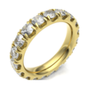 18ct Yellow Gold 4.00mm Micro Set Diamond Full Eternity Ring