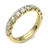 18ct Yellow Gold 4.20mm Micro Set Diamond Half Eternity Ring