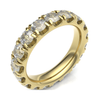 18ct Yellow Gold 4.20mm Micro Set Diamond Full Eternity Ring