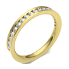 18ct Yellow Gold 2.50mm Channel Set Diamond Half Eternity Ring
