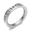Platinum 3.50mm Channel Set Diamond Half Eternity Ring