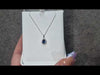 Sapphire and Diamond Pear Shaped Pendant Set in 18ct White Gold