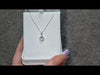 Aquamarine and Diamond Pear Shaped Pendant Set in 18ct White Gold