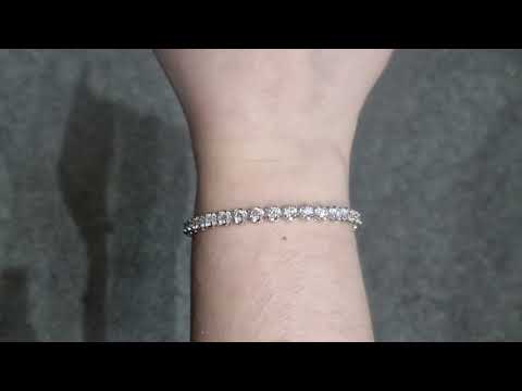 7.48ct Diamond Line Bracelet in 18ct White Gold