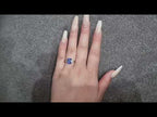 Gubelin Certified 2.71ct Sapphire (No Heat) & Diamond Ring